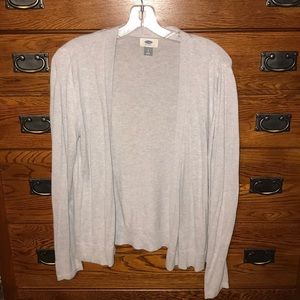 Very light bluish gray cardigan